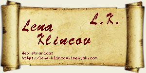 Lena Klincov vizit kartica